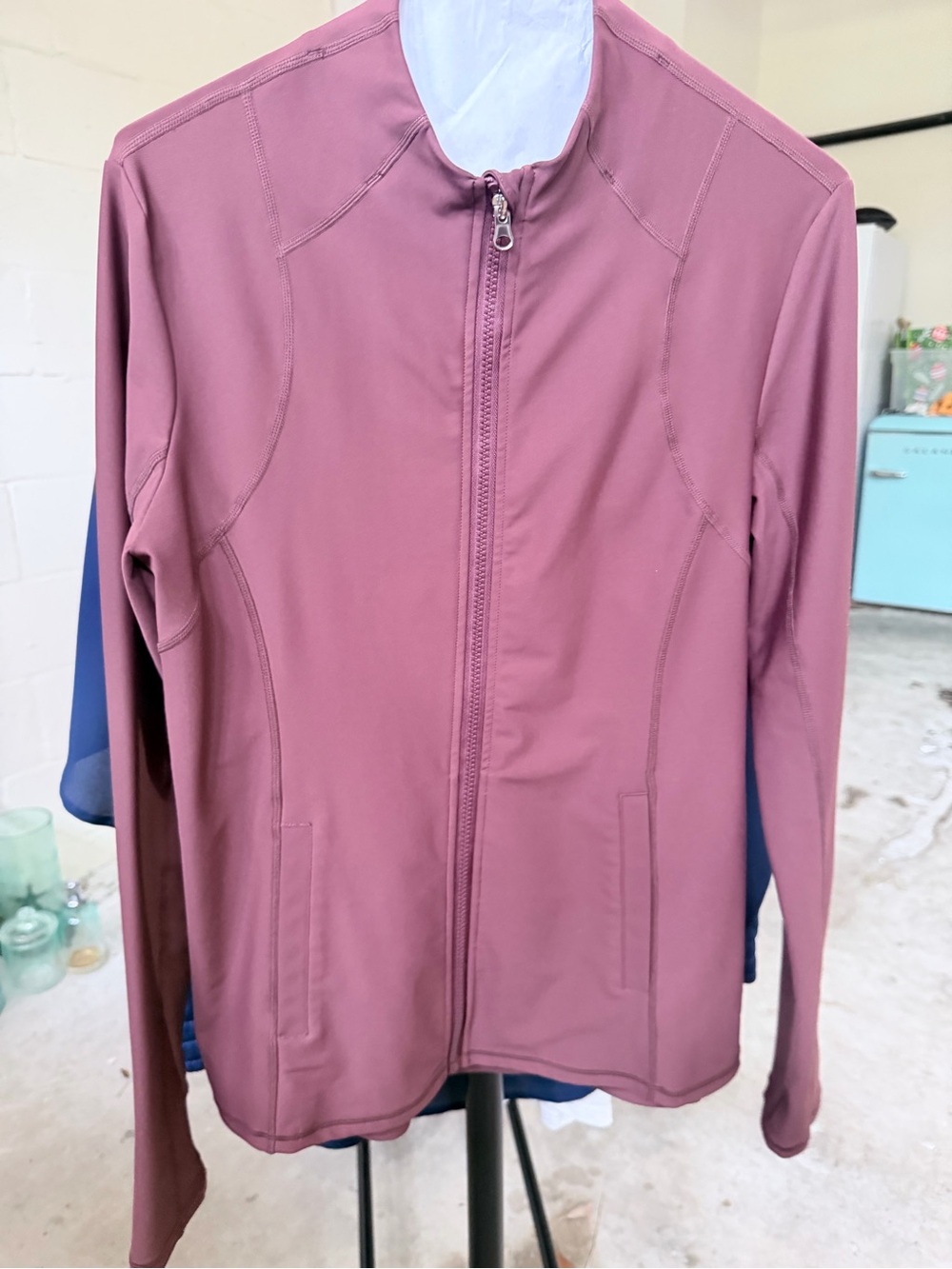 Women's Maroon/Burgundy Zip-Front Athletic Jacket